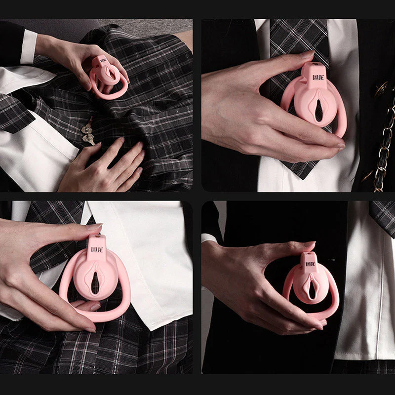 JEUSN Pink Flat Chastity Cage - Image 10