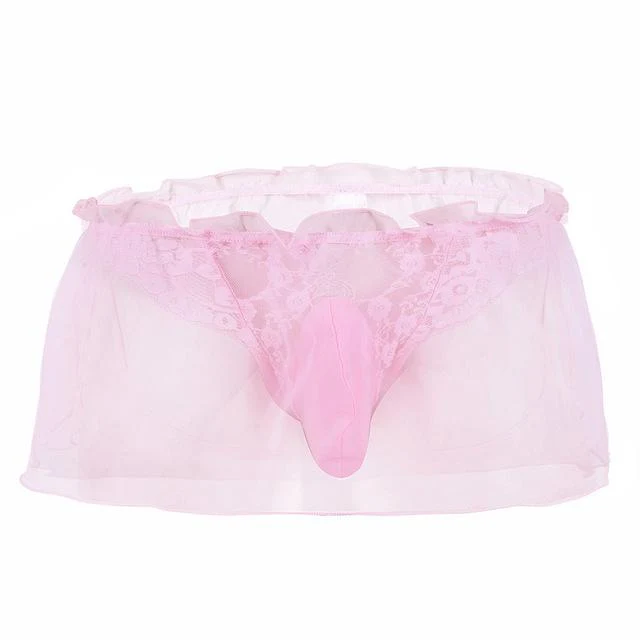 Lace Flower Organza G-string Bikini