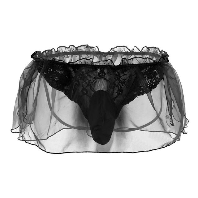Lace Flower Organza G-string Bikini - Image 3