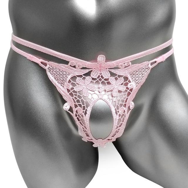 Lace G-String with Penis Hole - Image 5