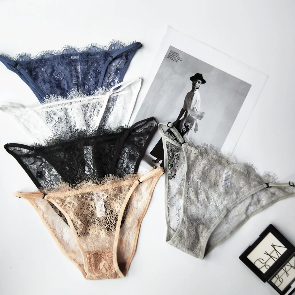 Lace sexy transparent thin strap adjustment panties - Image 9