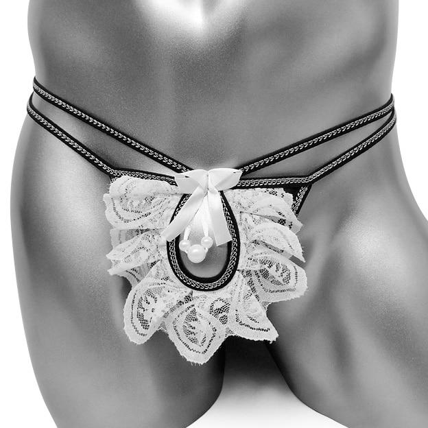 Lace Thong w/ Penis Hole - Image 6