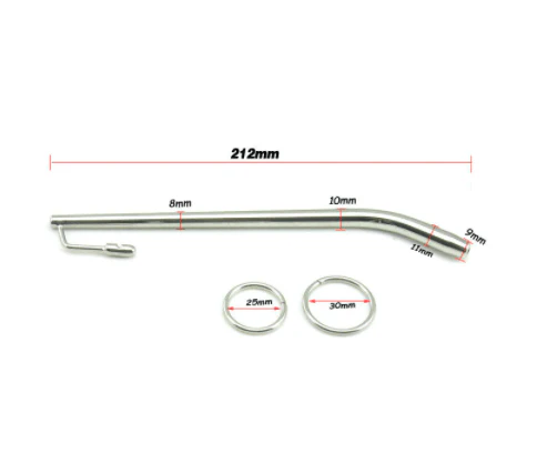 Large Hollow Urinary Catheter Penis Plug - Image 9