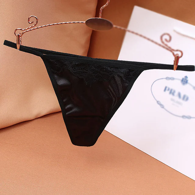 Large satin Thong sexy without trace super elastic luxury low waist Panties - Image 2