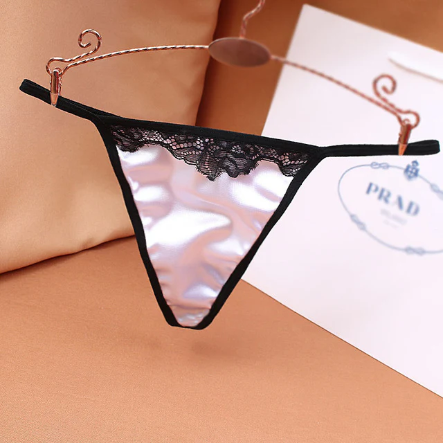 Large satin Thong sexy without trace super elastic luxury low waist Panties - Image 4