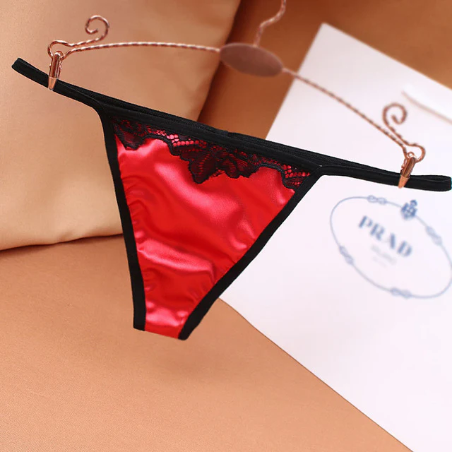 Large satin Thong sexy without trace super elastic luxury low waist Panties - Image 5