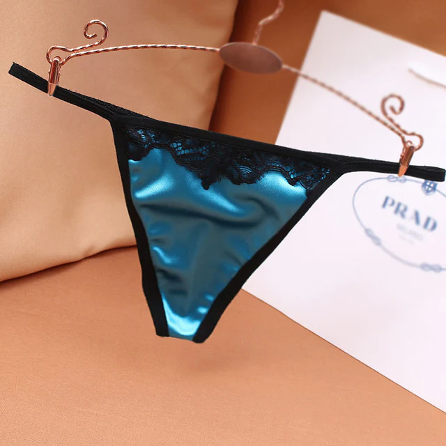 Large satin Thong sexy without trace super elastic luxury low waist Panties - Image 6