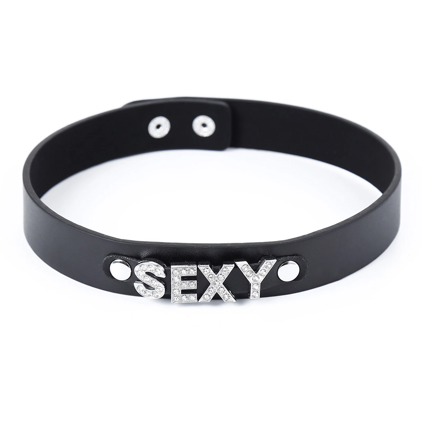 Leather Bondage Collar-Slave Or Sexy - Image 4