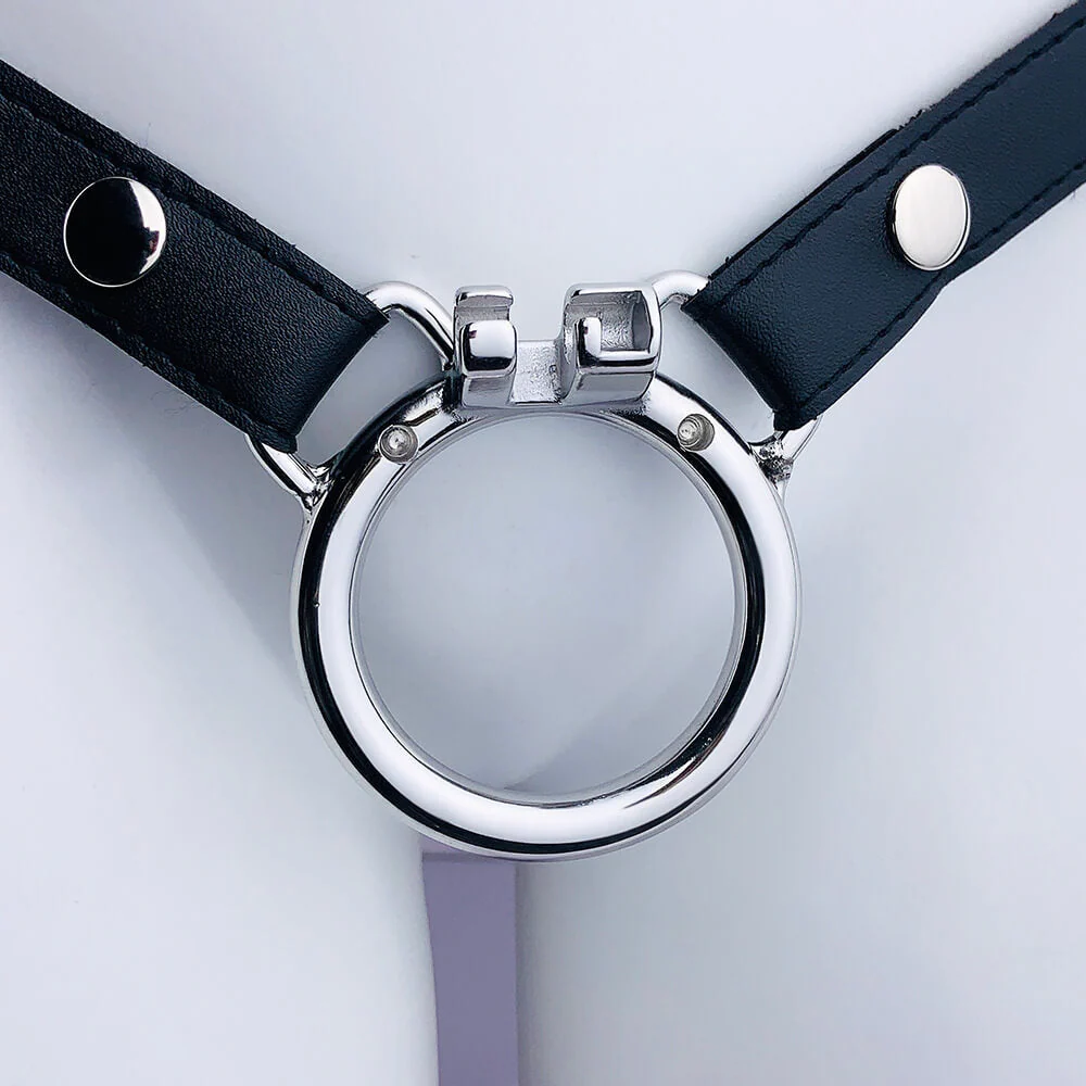 Leather Chastity Cages Anti-off Adjustable - Image 3