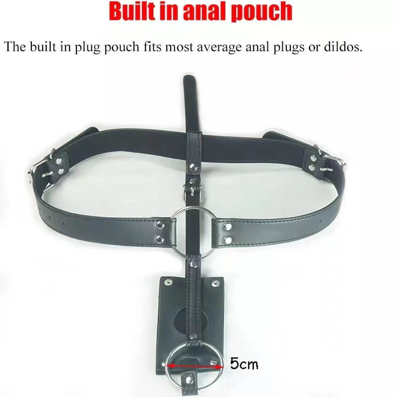 Leather Male Chastity Belt Adjustable BDSM - Image 6