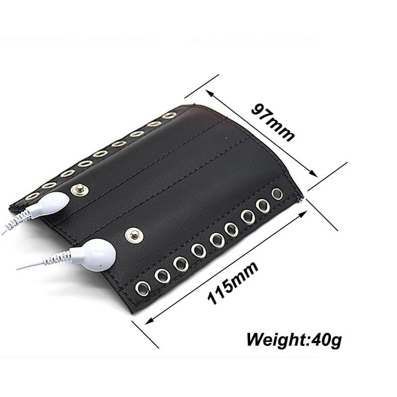 Leather Sleeve Penis Electro Torture Instrument - Image 4