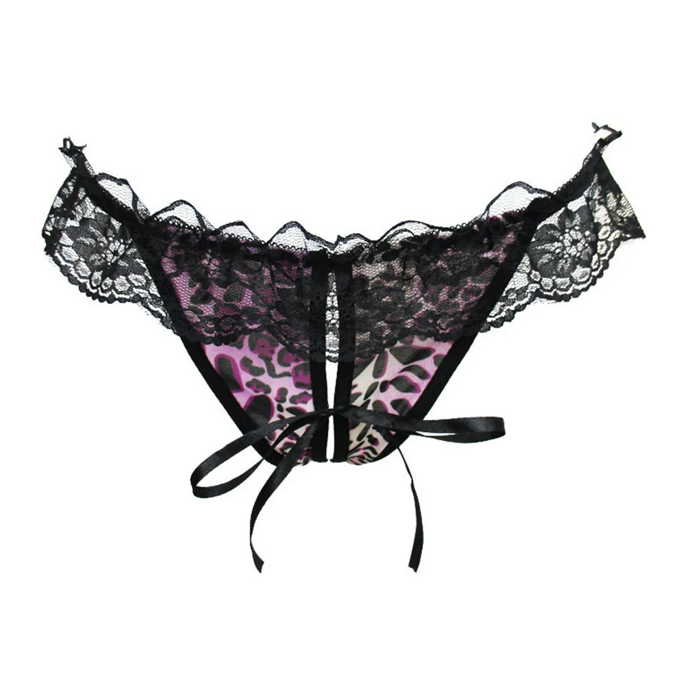 Leopard Thong Sexy Lace G-String Panties - Image 2