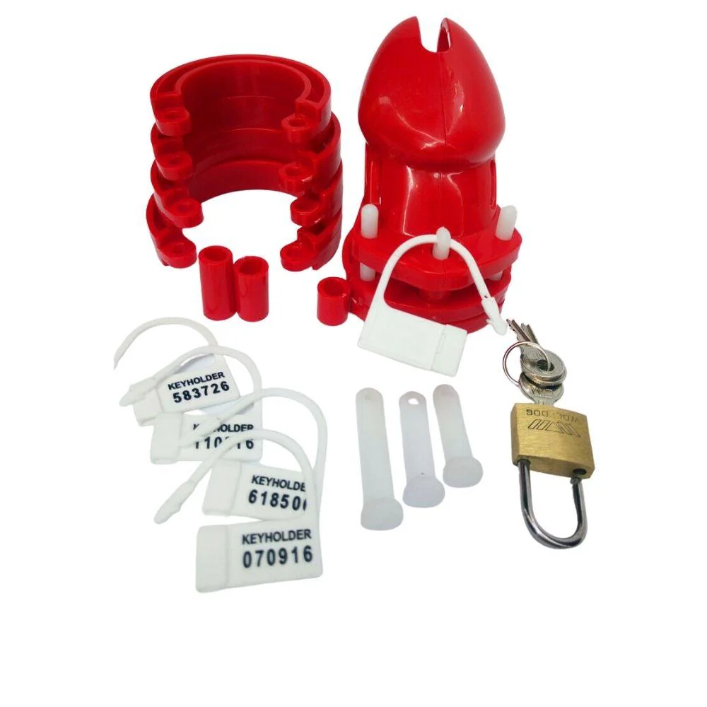 Red Plastic Cage 3.15 inches and 3.94 inches long - Image 3
