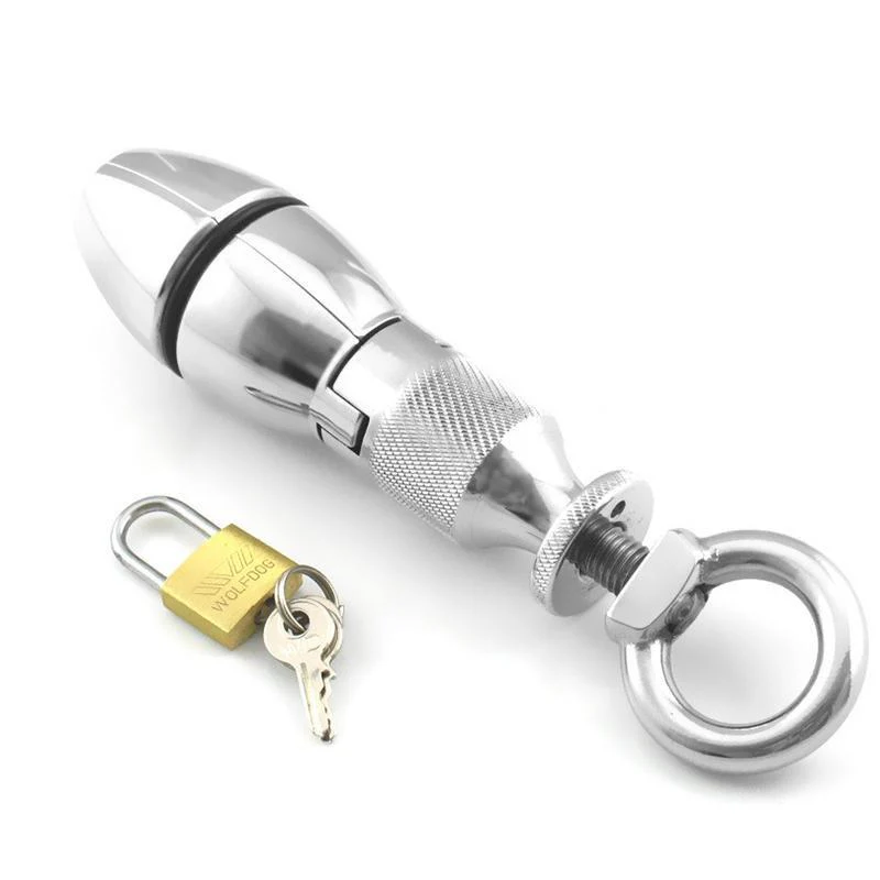 Locking Butt Plug Ringed - Image 6