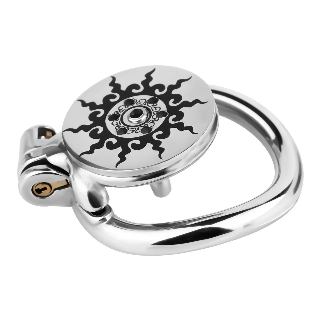 Lotus Steel Flat Chastity Cage - Image 3