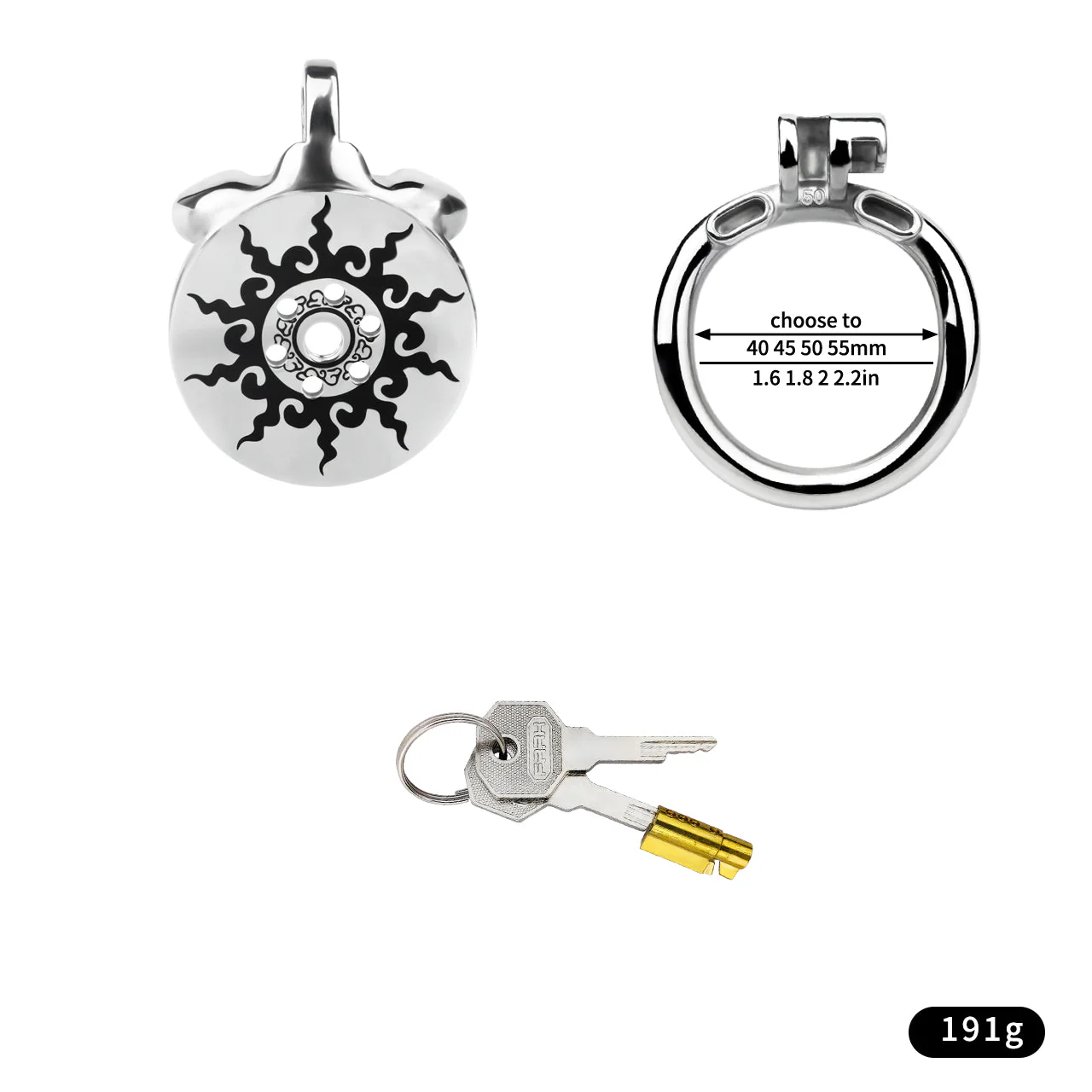 Lotus Steel Flat Chastity Cage - Image 8