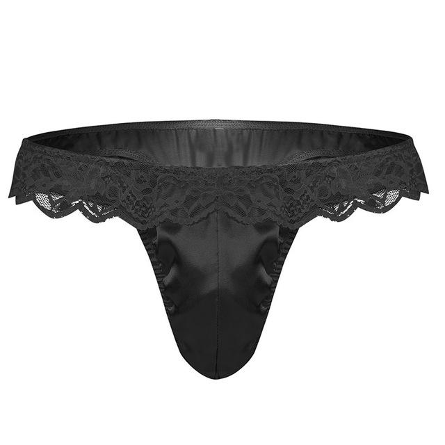 Shiny Satin Ruffle Lace Bikini - Image 3