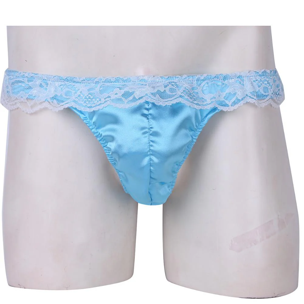 Shiny Satin Ruffle Lace Bikini - Image 4