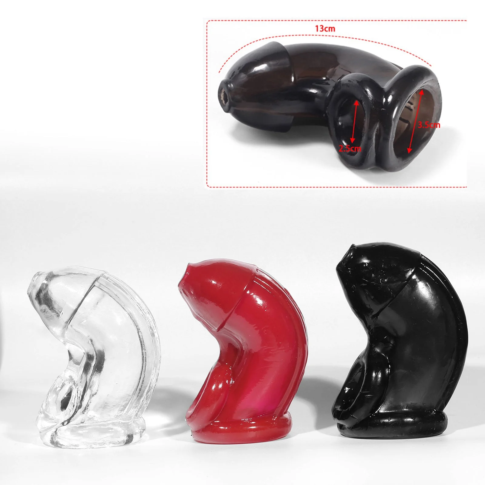 Male Chastity CockCage With Piss Urinal Flow Into Mouth Plug Gag Catheters Penis Cage - Image 4