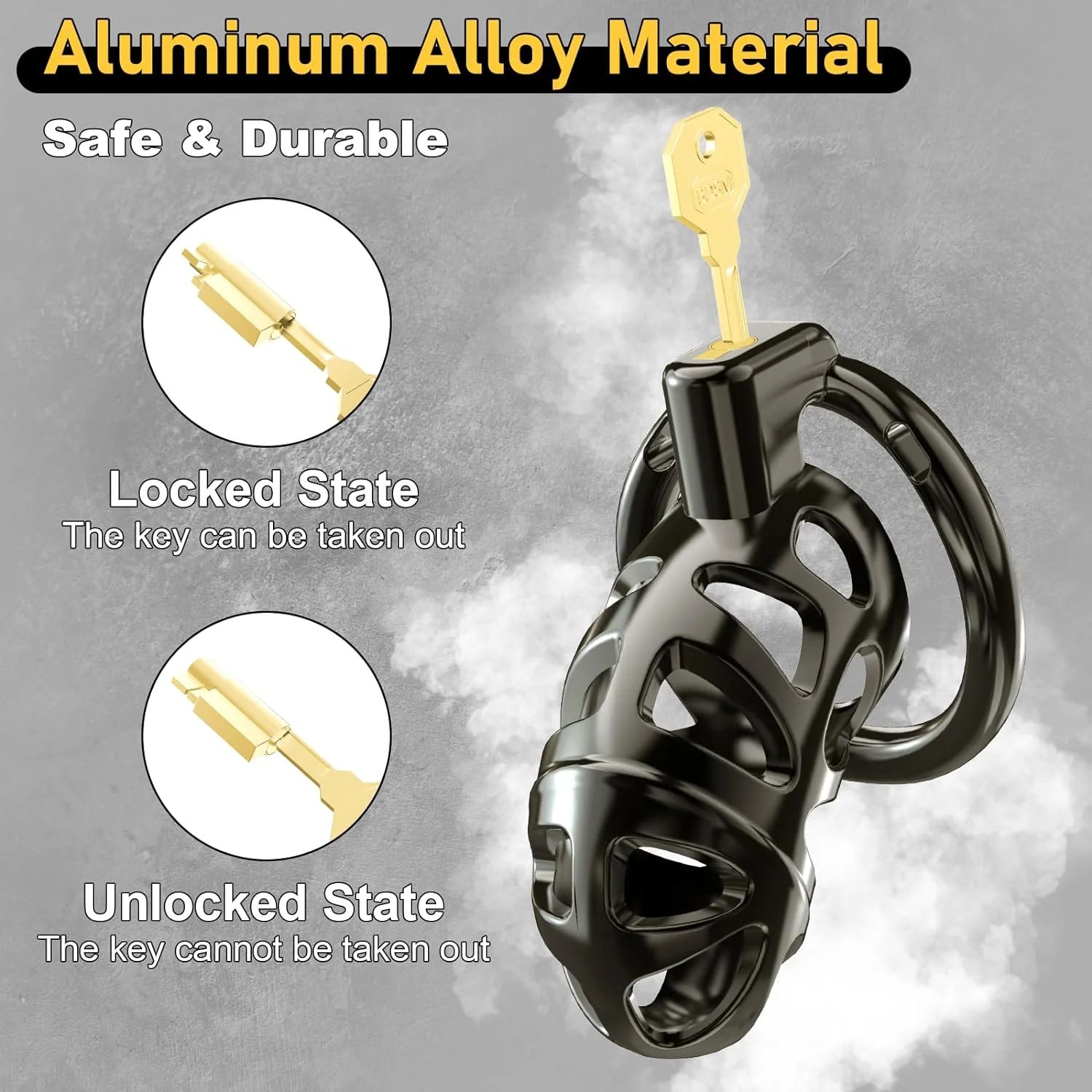 Male Metal Cock Chastity Cage - Image 4