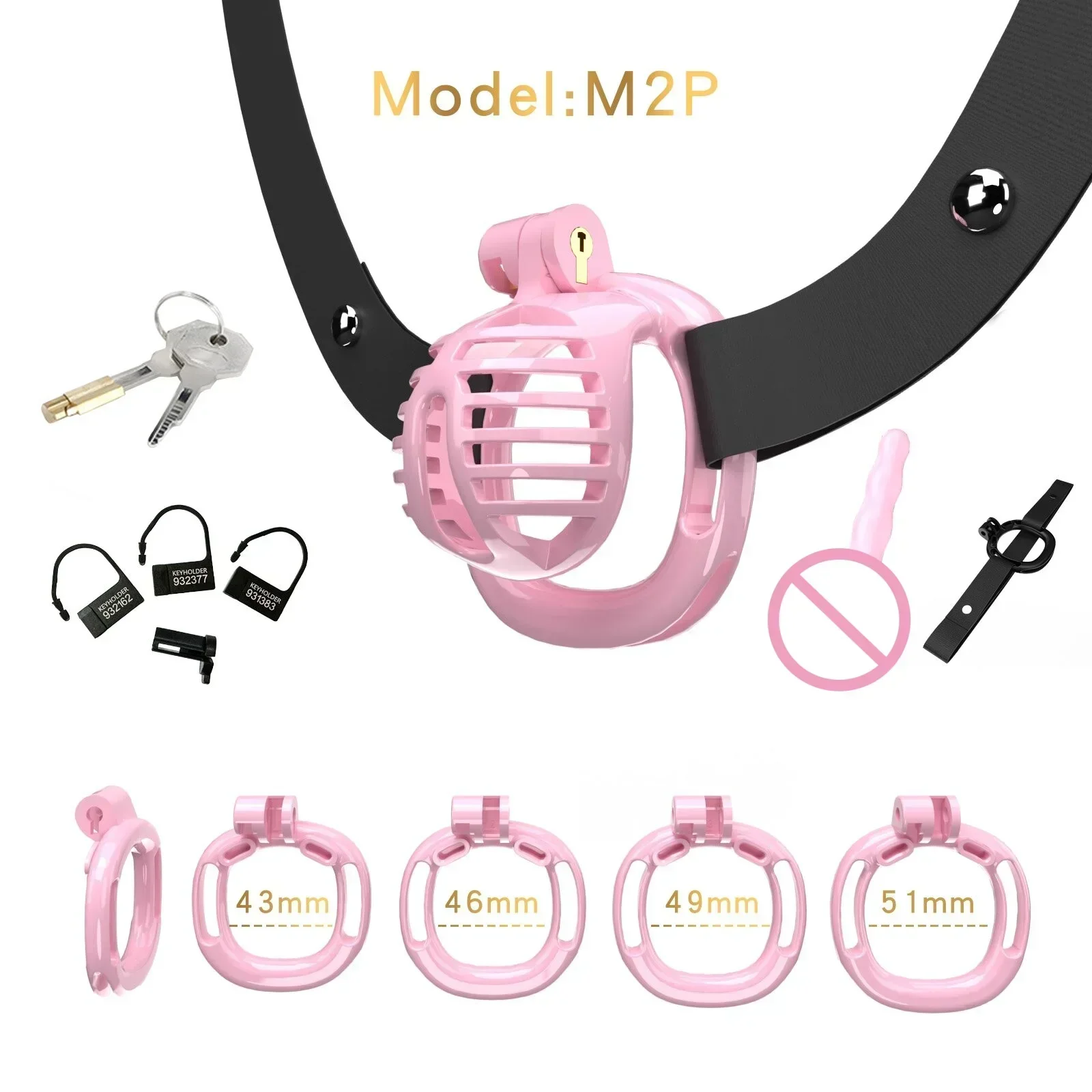Male Micro Chastity Cage with Urethral Catheter - Image 10