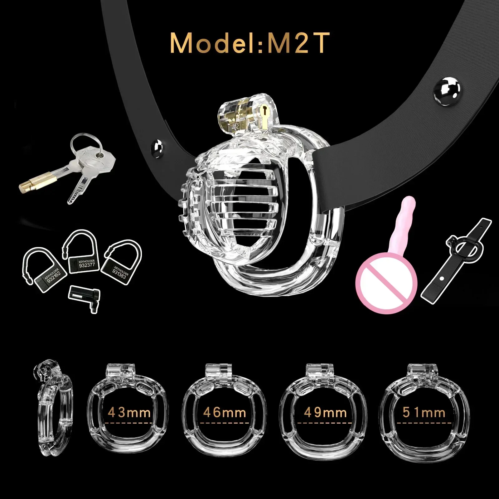 Male Micro Chastity Cage with Urethral Catheter - Image 5