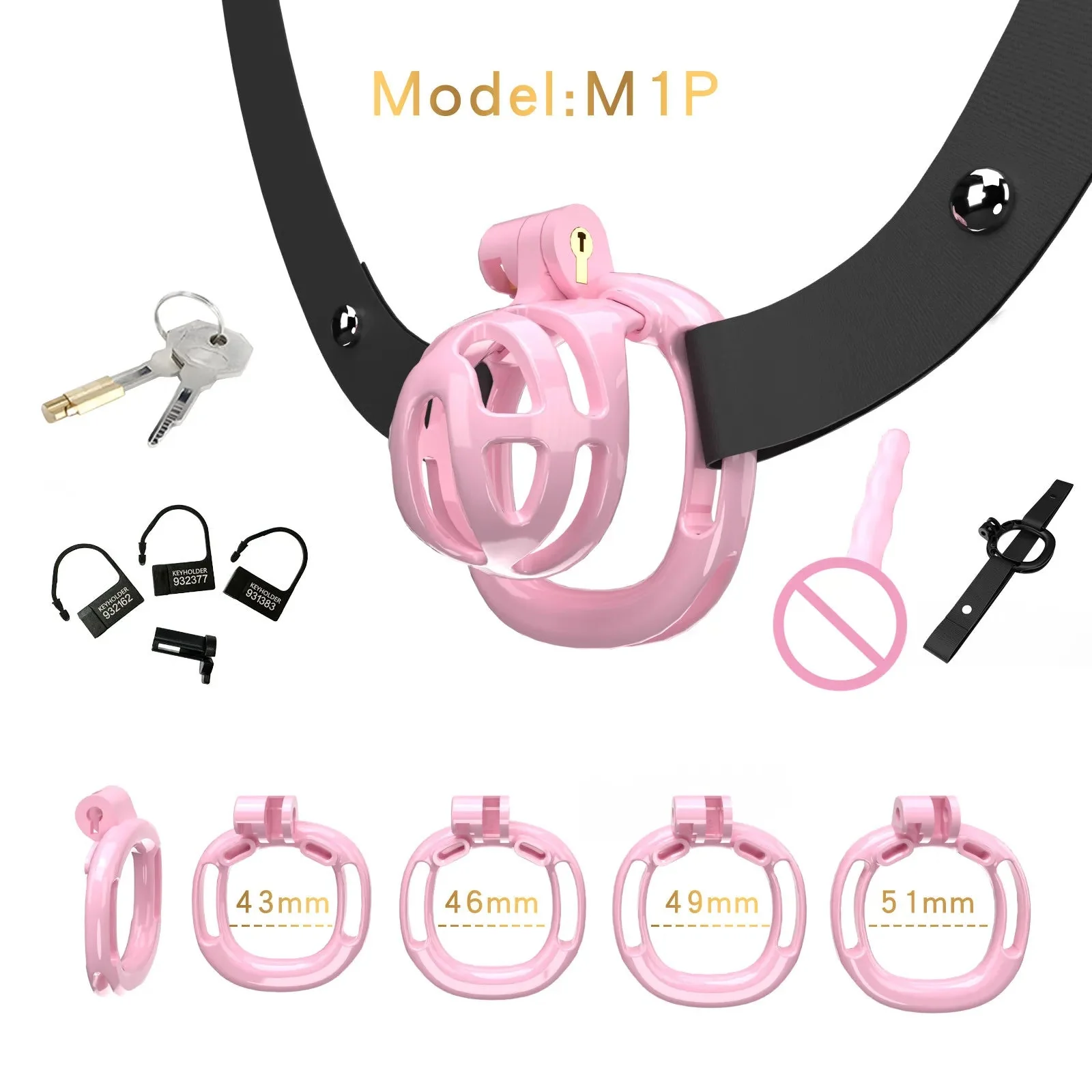 Male Micro Chastity Cage with Urethral Catheter - Image 9