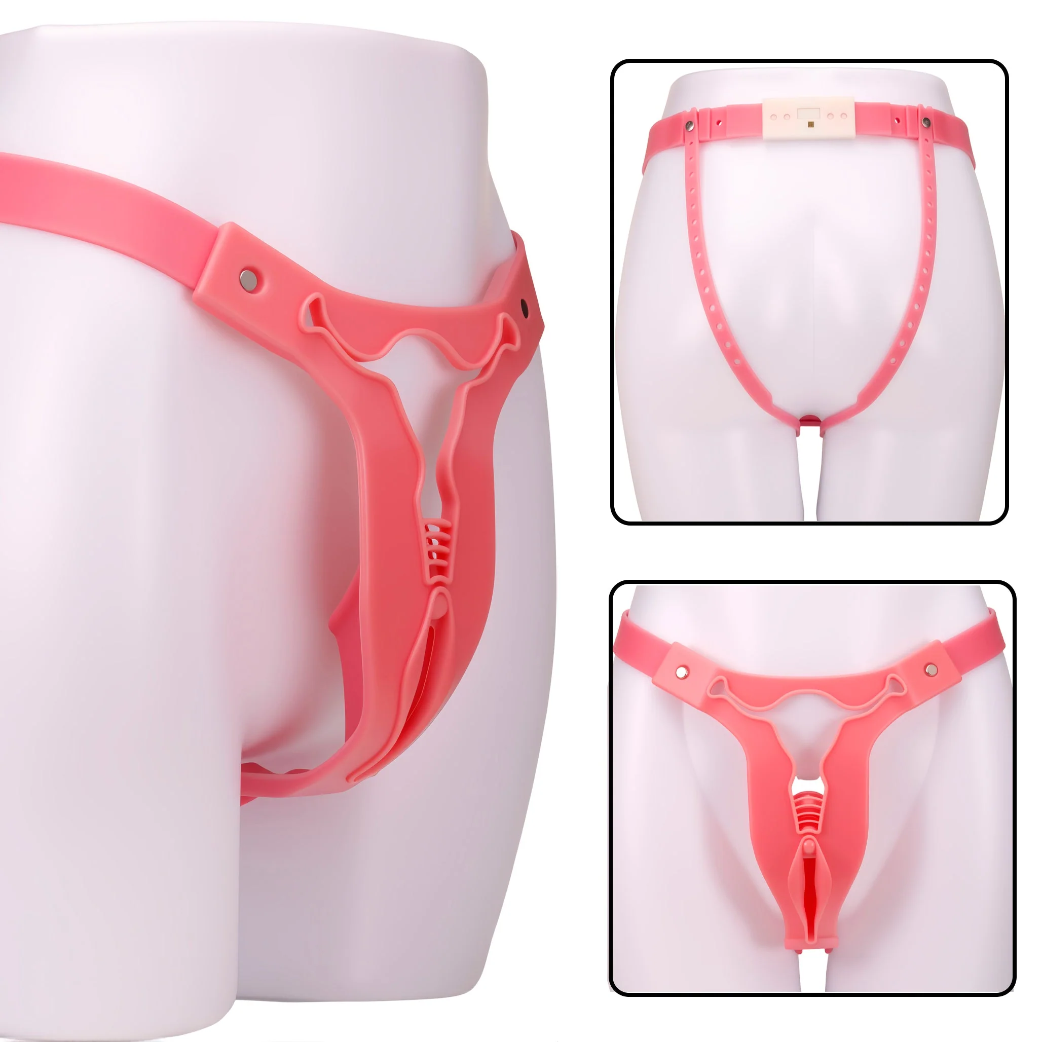 Male Pink Chastity Belt - Image 2