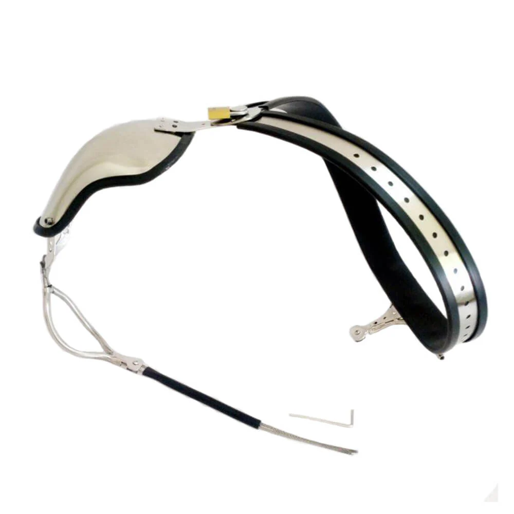 Male Stainless Steel Adjustable Chastity Belt - Image 3