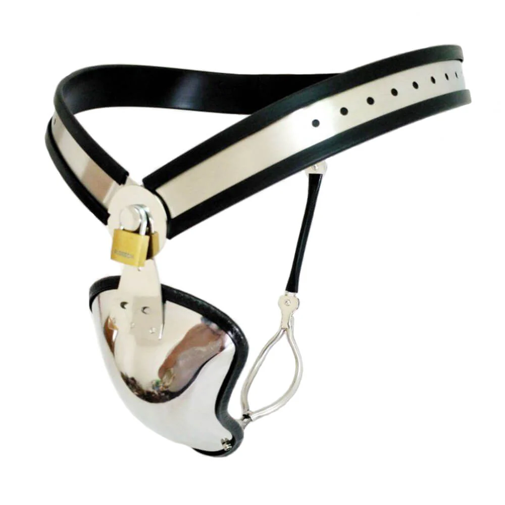 Male Stainless Steel Adjustable Chastity Belt - Image 4