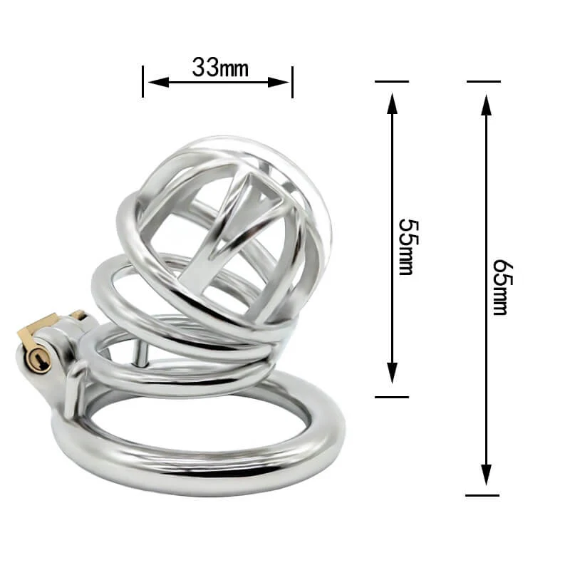 Metal Chastity Cage 2.56 Inches Long - Image 2