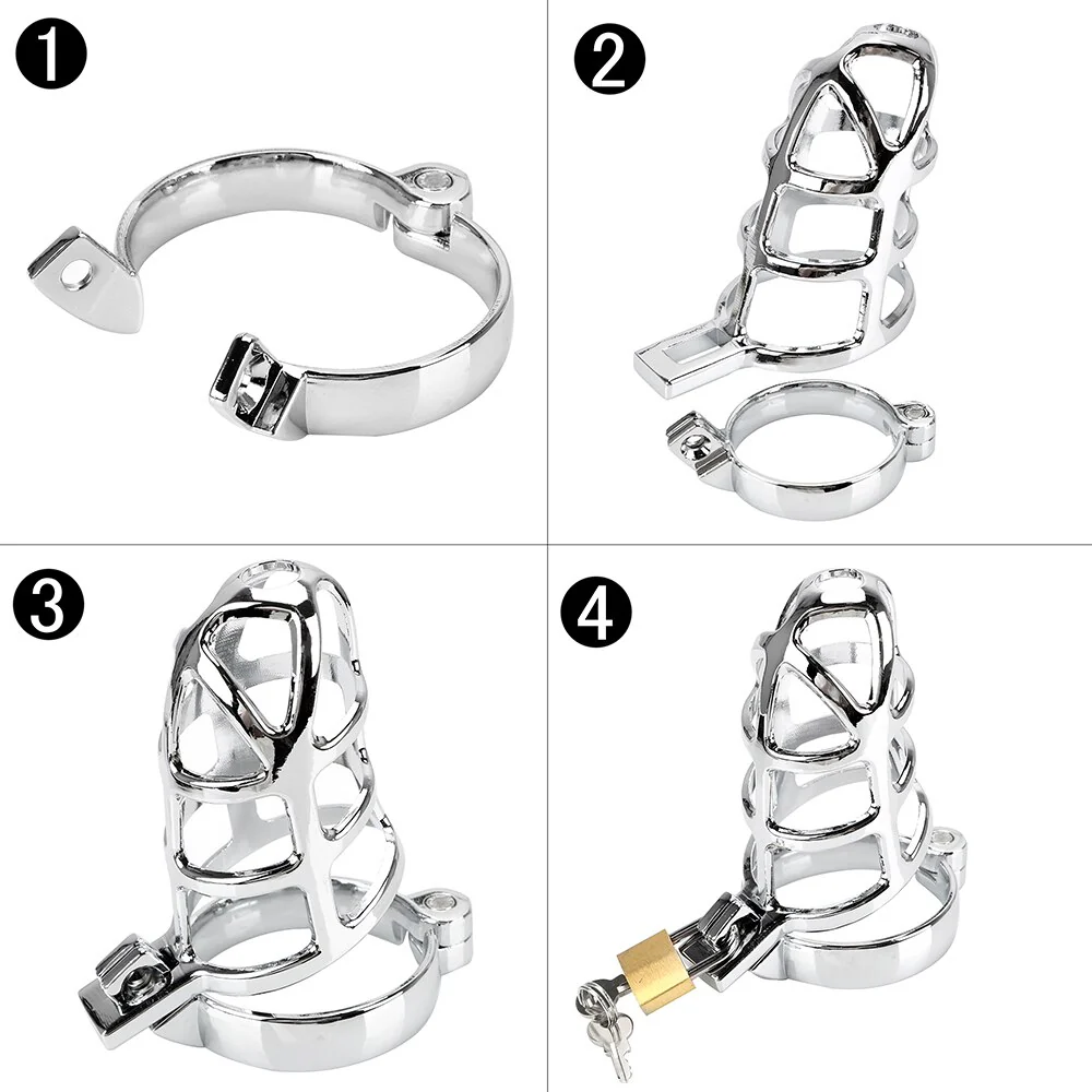 METAL CHASTITY CAGE COCK CAGE 2.76 INCHES LONG - Image 6