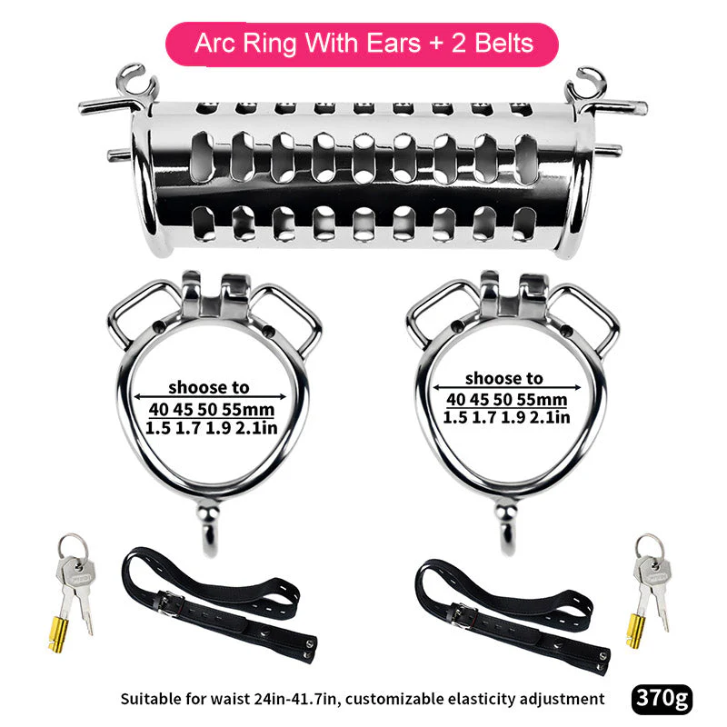 Metal Double Ended Cock Cage - Image 12