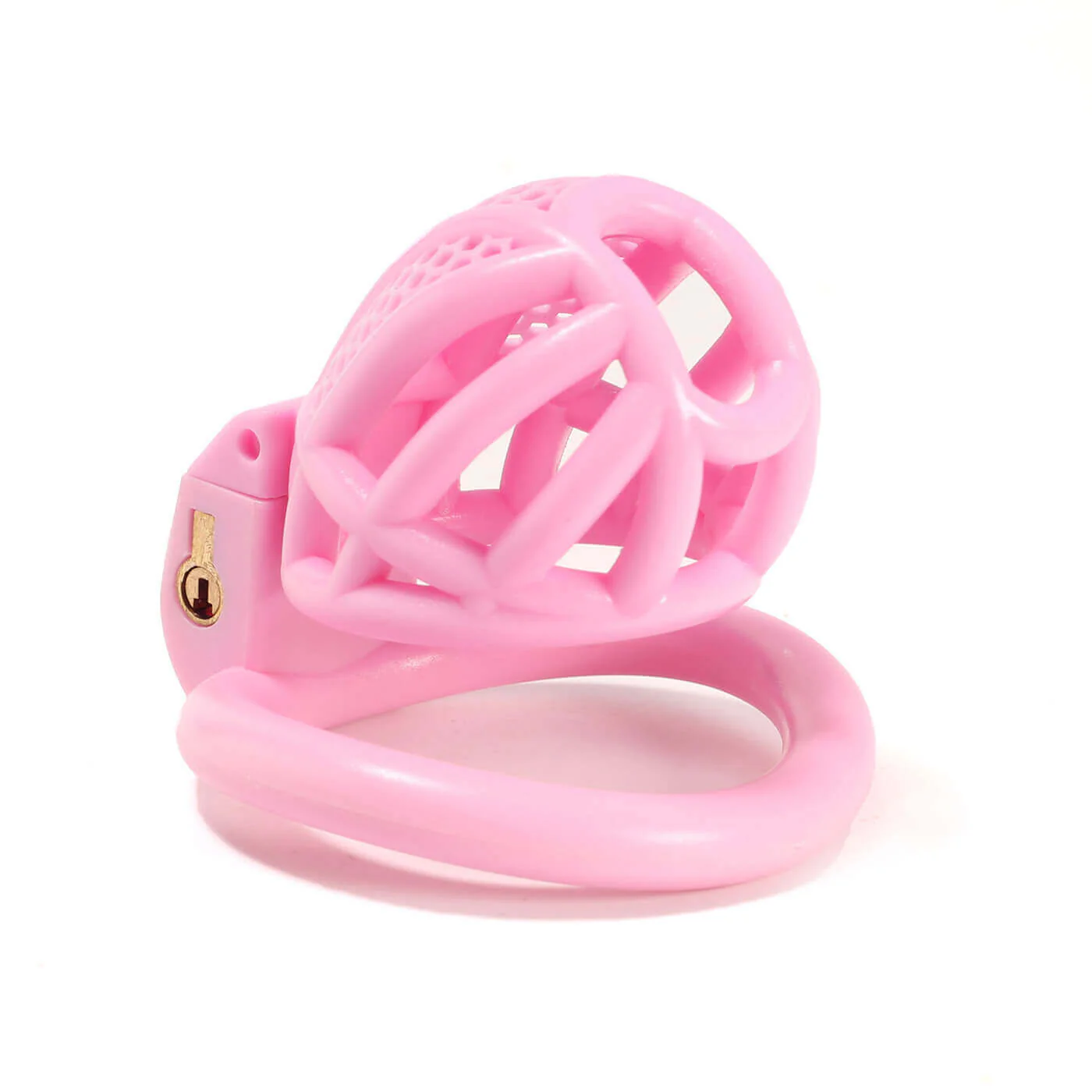 Mini Honeycomb Chastity Device With 4 Ring - Image 3
