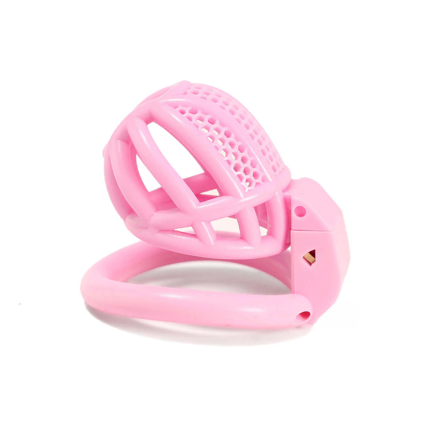 Mini Honeycomb Chastity Device With 4 Ring - Image 4