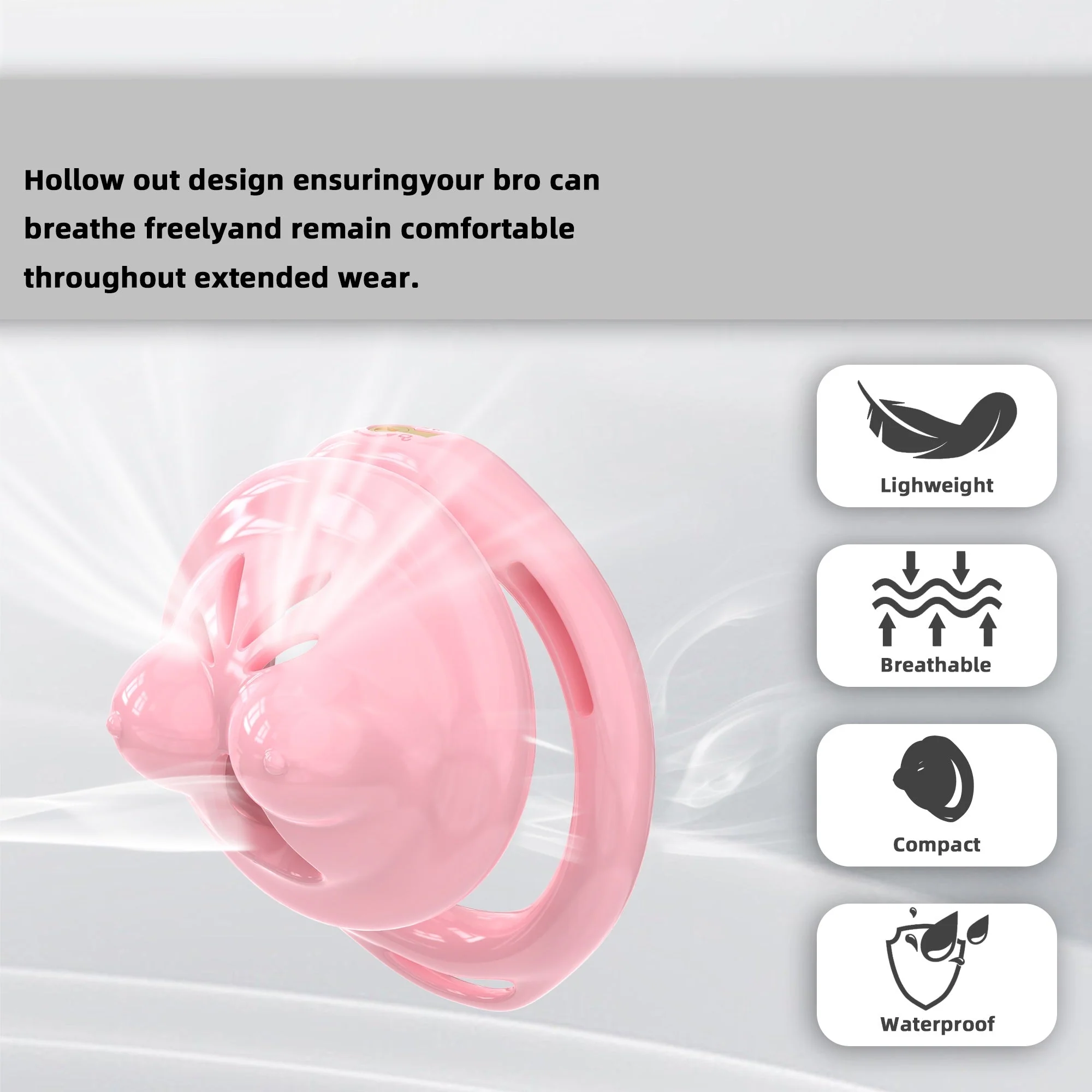 Mini Silicone Chest Cock Cage - Image 13