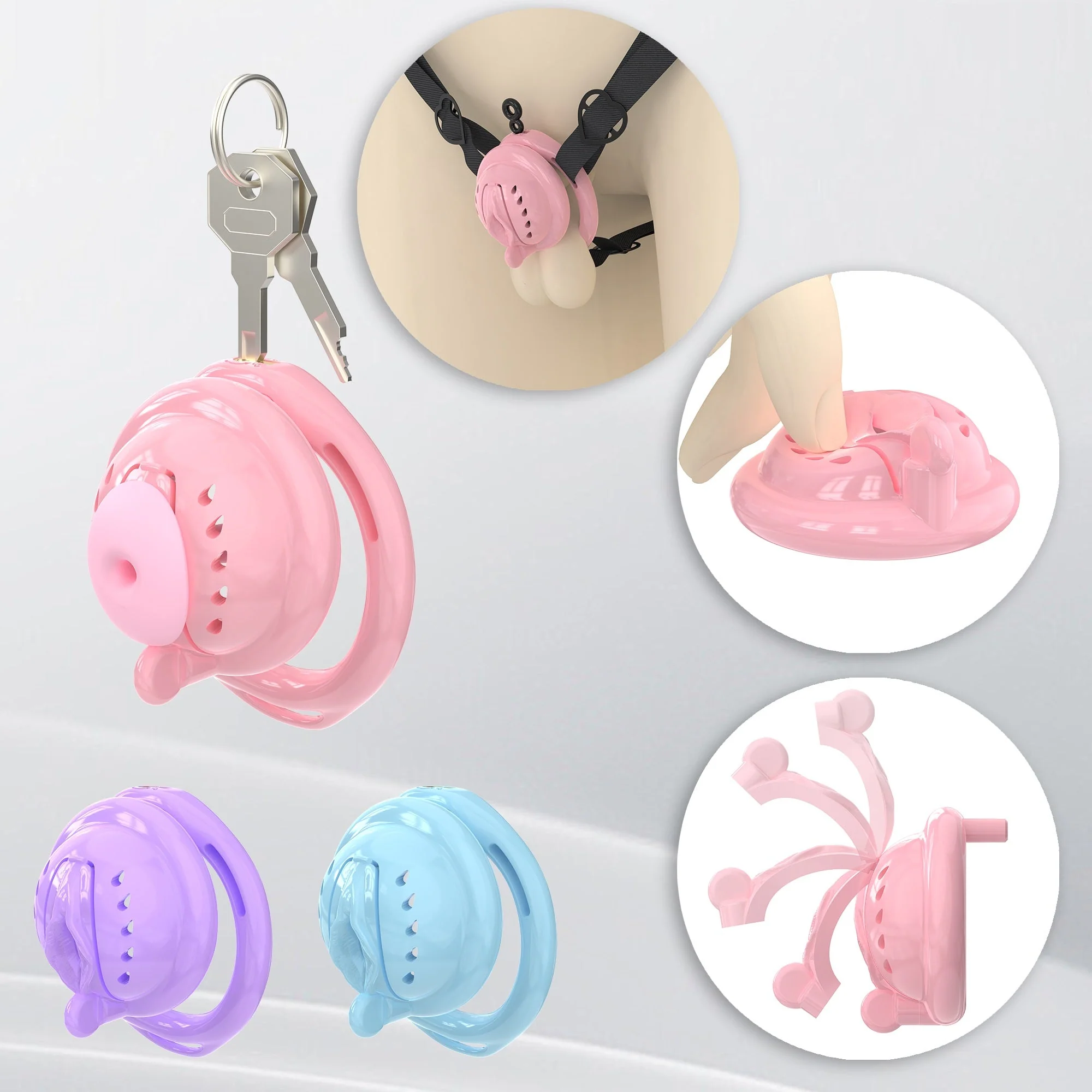 Mini Silicone Pussy Cock Cage - Image 2