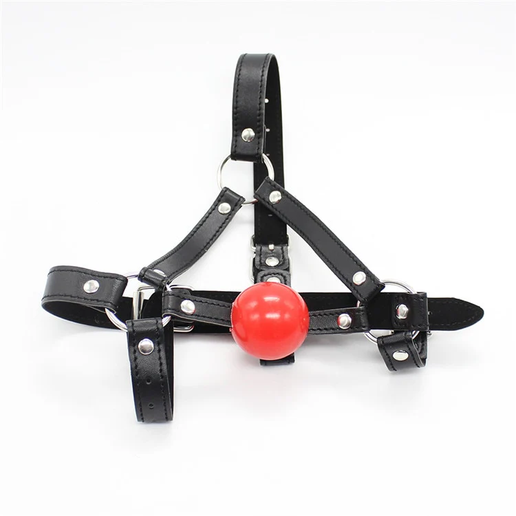 Mouth Gag Harness Leather Bondage - Image 3