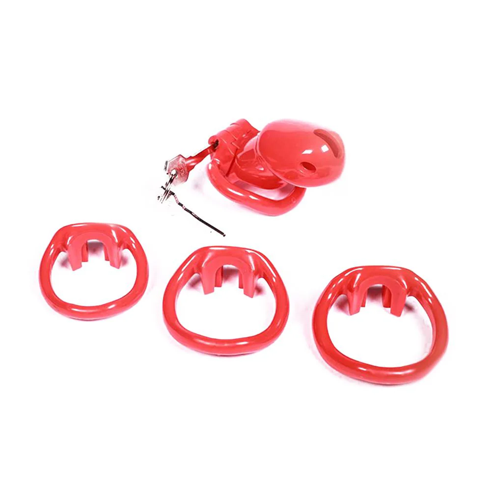 Sissy in Pink Resin Chastity Cage 1.89 and 2.35 inches long - Image 11