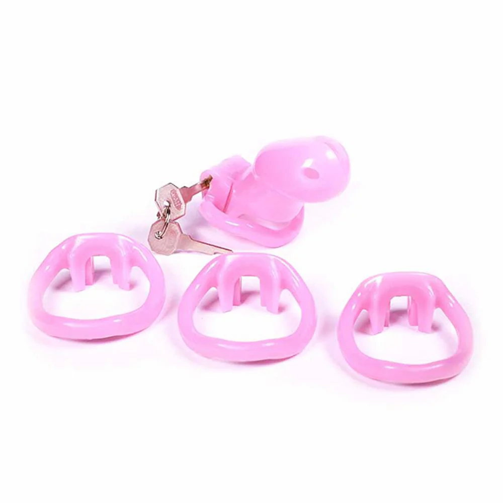 Sissy in Pink Resin Chastity Cage 1.89 and 2.35 inches long - Image 9