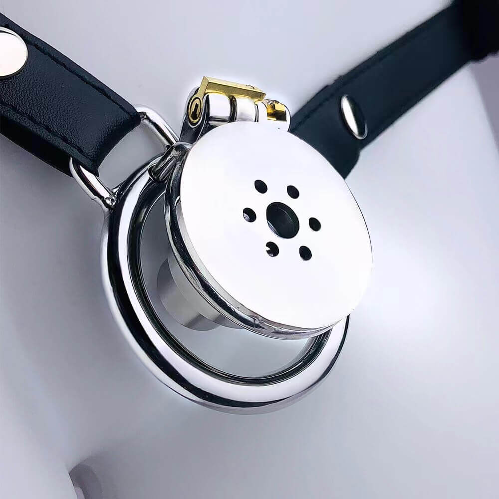 Negative Underlock Inverted Chastity Cage With Belt - Image 3
