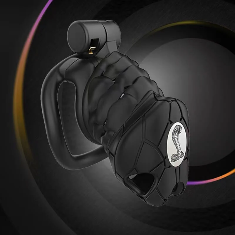 New 8.0 Cobra Chastity Device With 4 Rings - Image 3