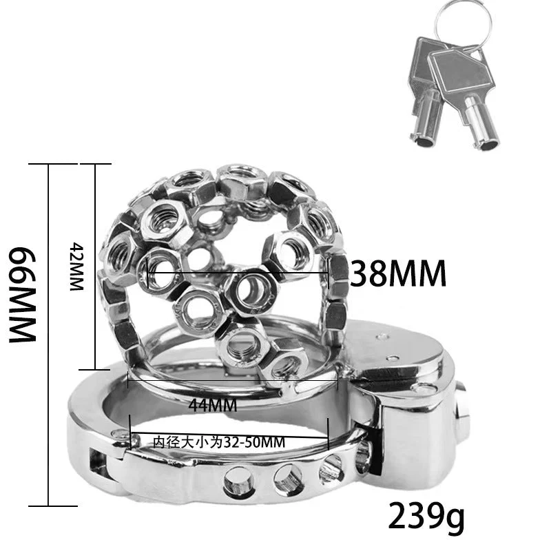 New BDSM #74 Adjustable Male Chastity Cage - Image 4