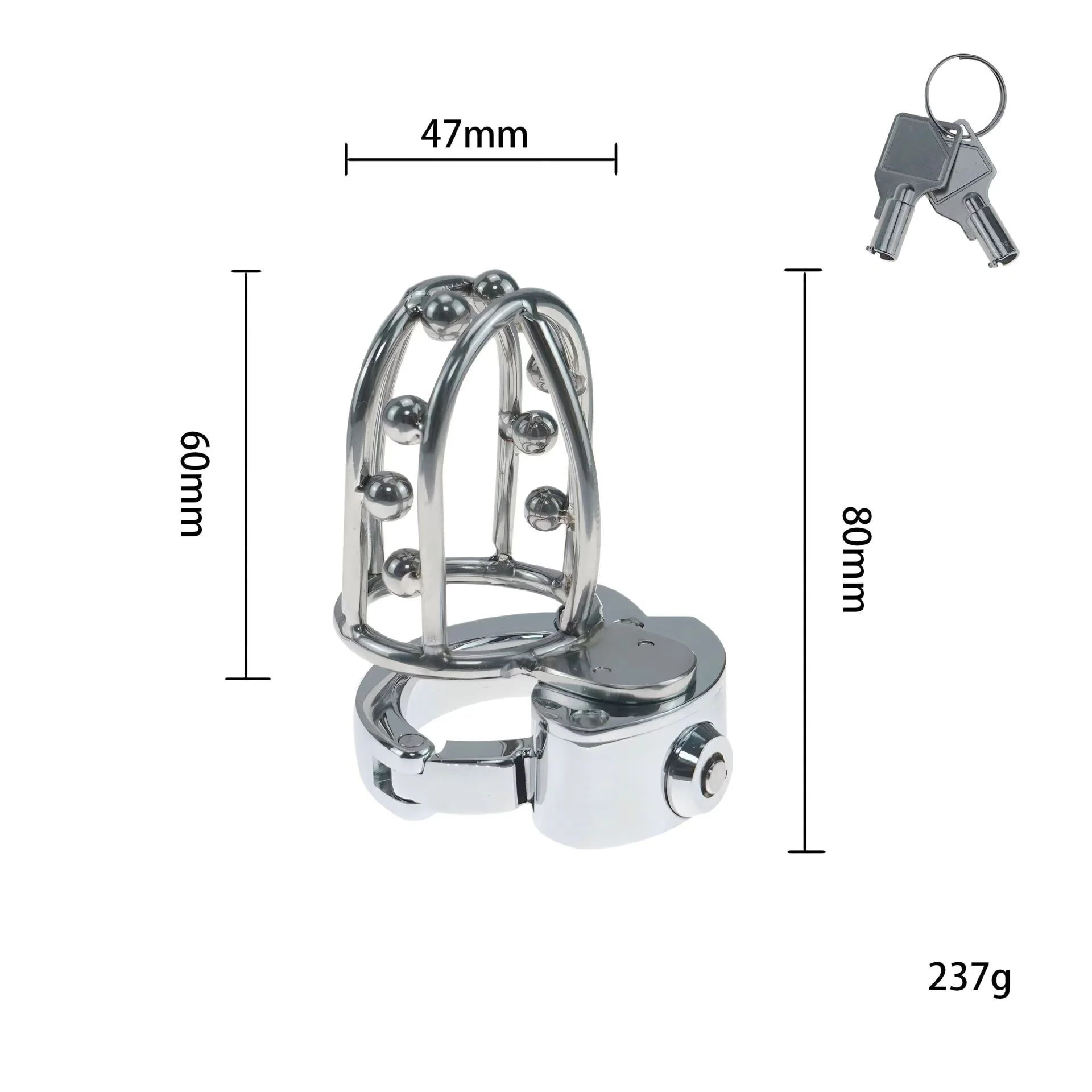New BDSM #77 Adjustable Male Chastity Cage - Image 3