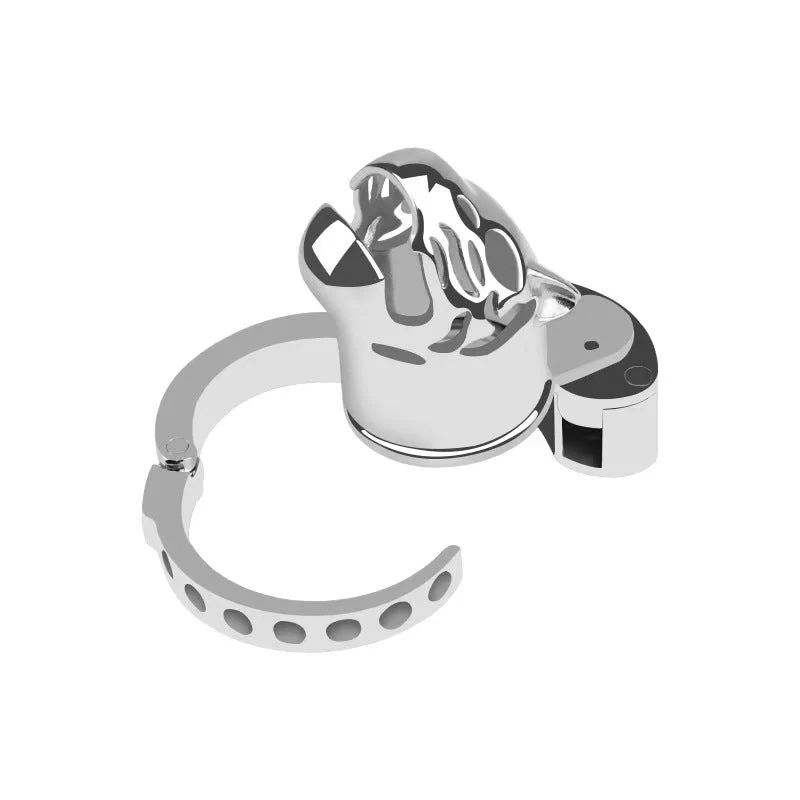 New BDSM Tiger Head Adjustable Male Chastity Cage - Image 3