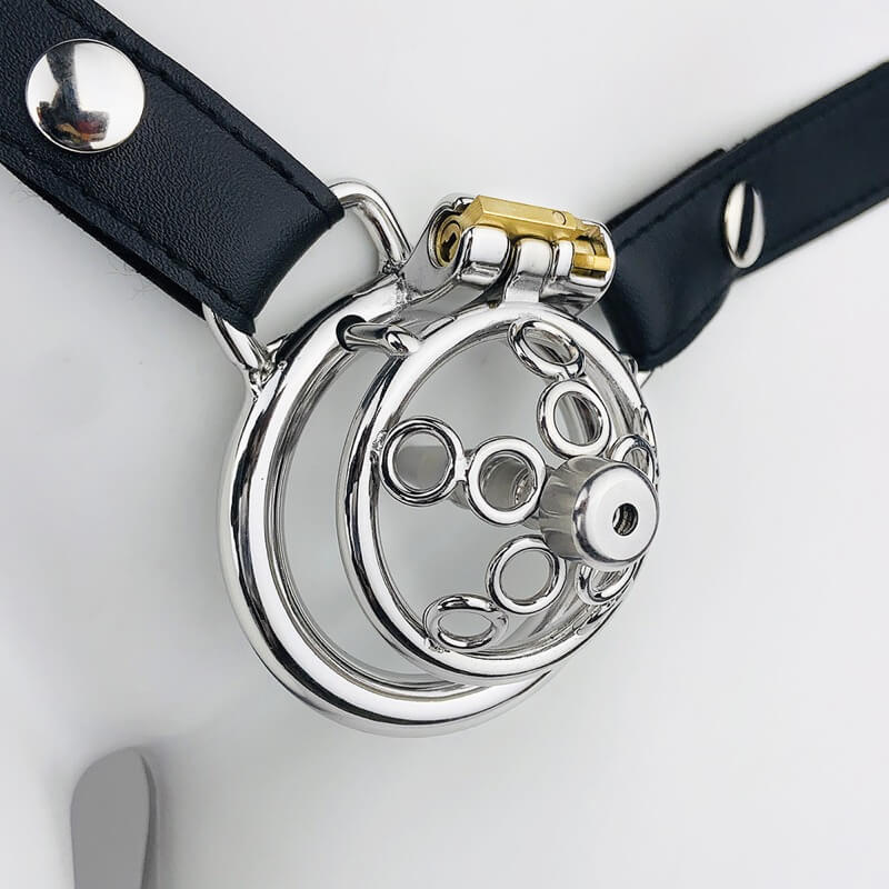 New Five-star Wheel Forging Chastity Cage With Belt - Image 4
