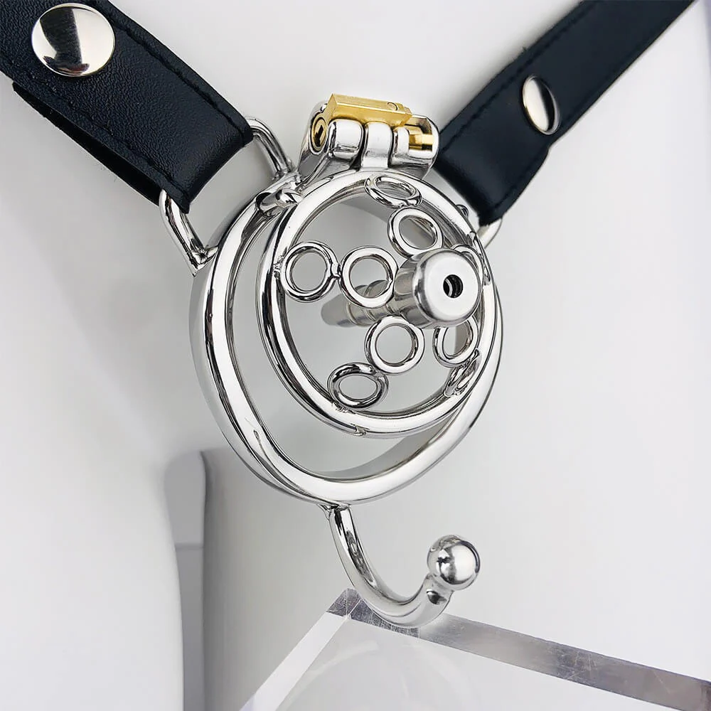 New Five-star Wheel Forging Chastity Cage With Belt - Image 7