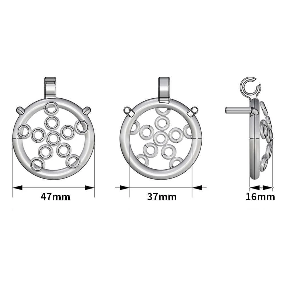 New Five-star Wheel Forging Chastity Cage With Belt - Image 9