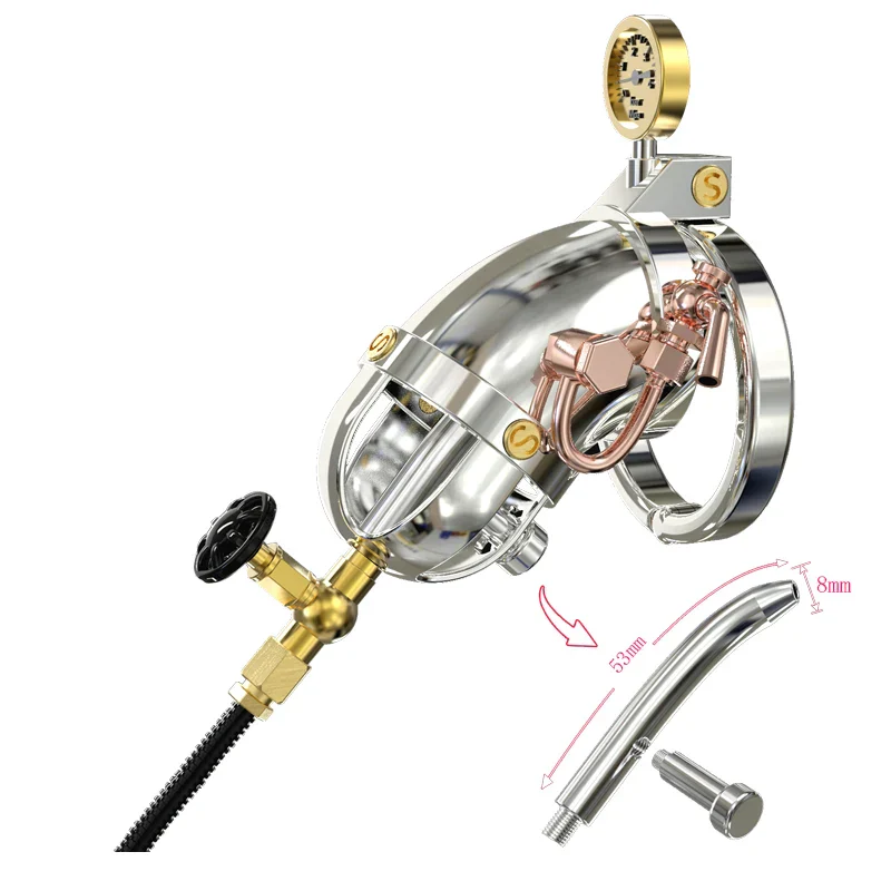 NEW SteamPunk 316 Stainless Steel Chastity Device - Image 3