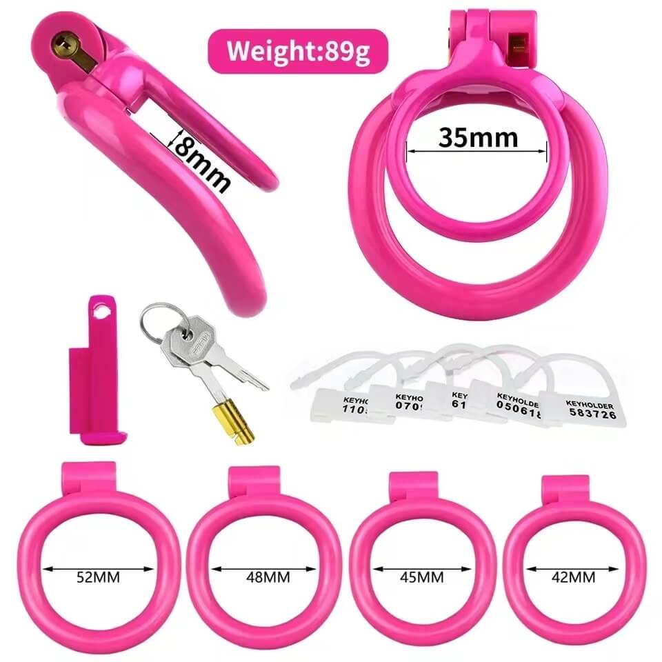 New Testicle Mono Chastity Cage With 4 Rings - Image 8